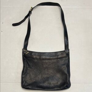 BOULDER RIDGE CROSSBODY BLACK LEATHER BAG TRAVEL BAG